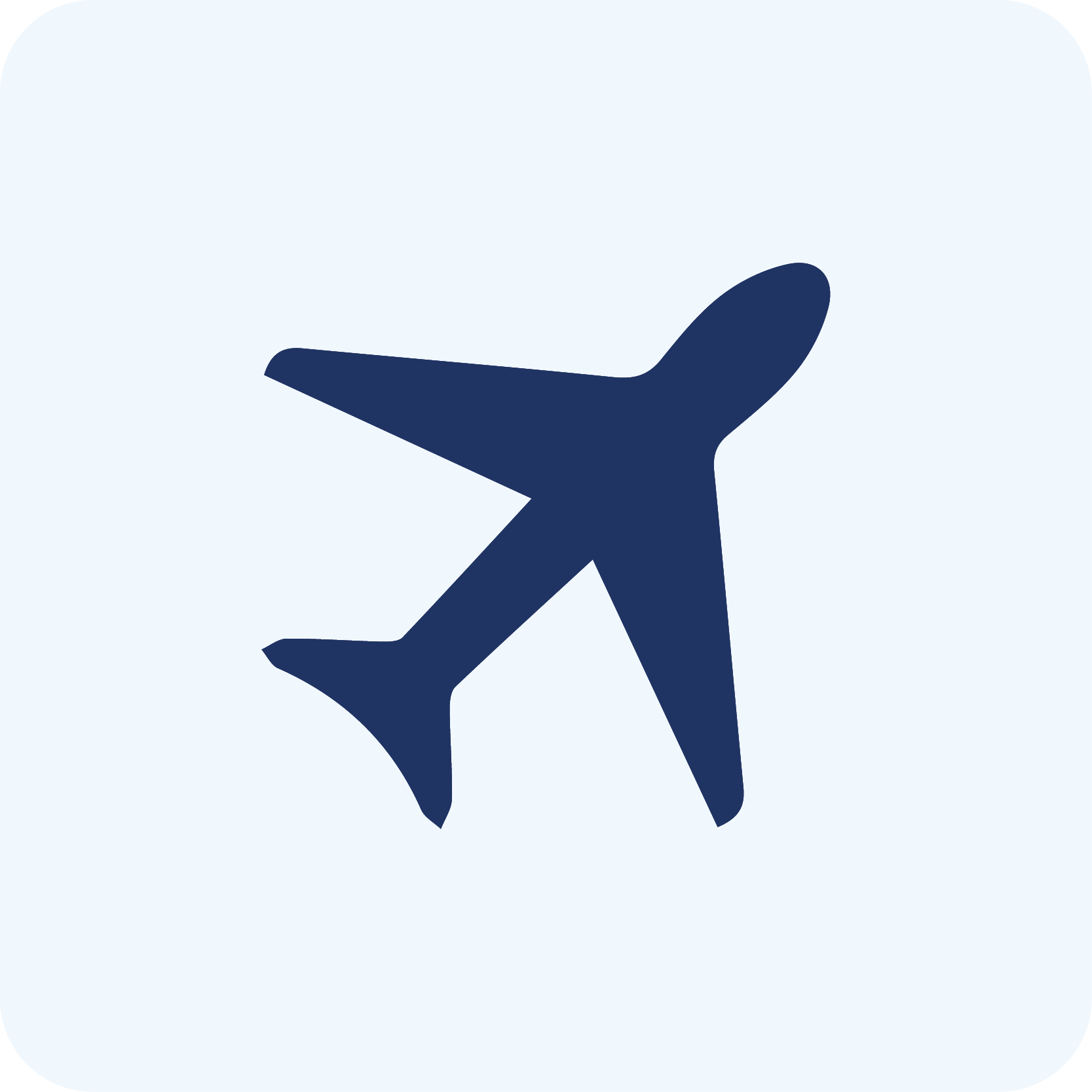 Icon eines Flugzeugs – steht für Nasenpflaster-Anwendung auf Reisen und im Flugzeug